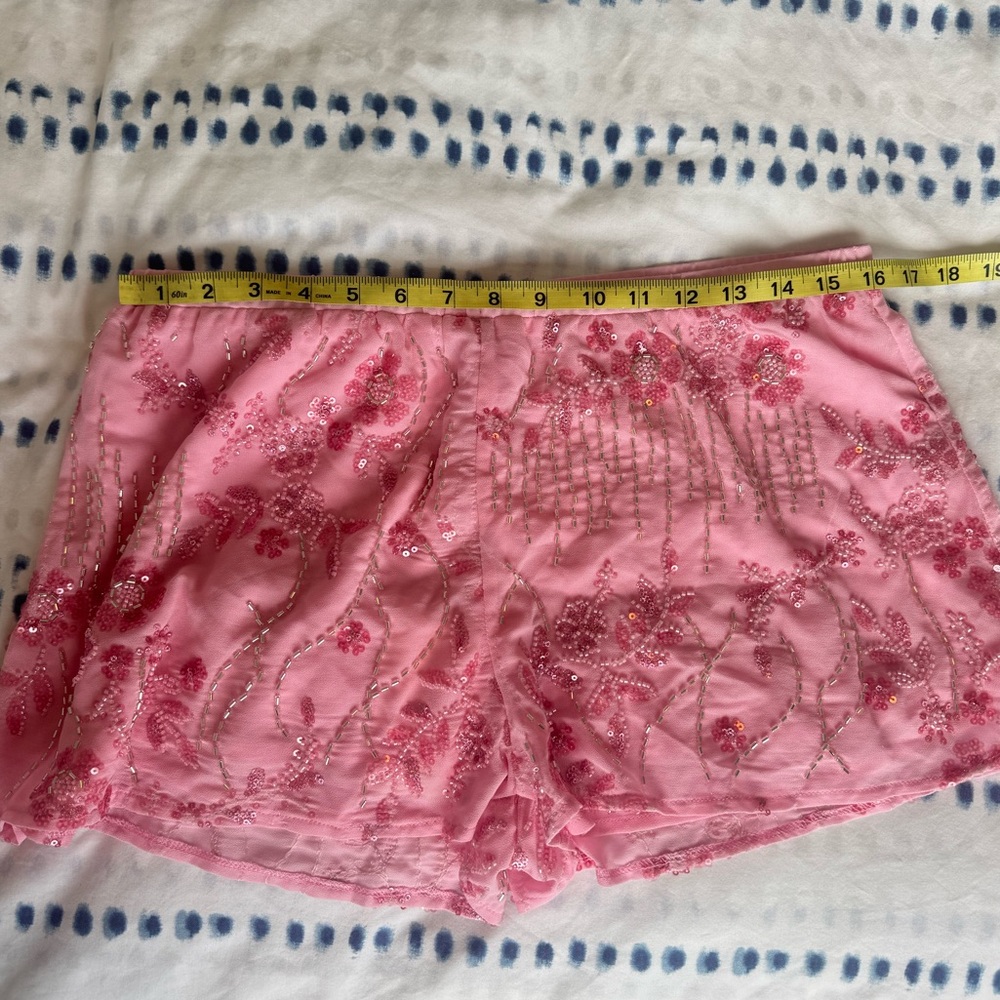 Peppermayo Mercer Sequin Bralette & Shorts set in Pink - Size L - Picture 11 of 12